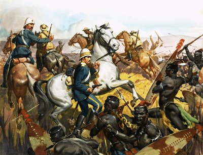 Louis Napoleon, kejsarprins, på väg att dödas av zuluer av James Edwin McConnell