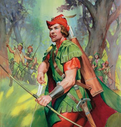 Robin Hood (gouache på papper) av James Edwin McConnell