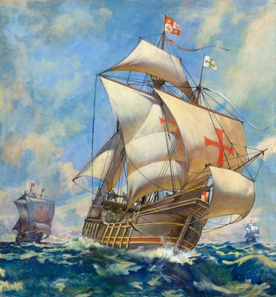 Santa Maria (gouache på papper) av James Edwin McConnell
