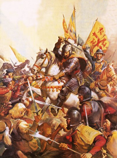 Wallenstein vid slaget vid Lutzen av James Edwin McConnell
