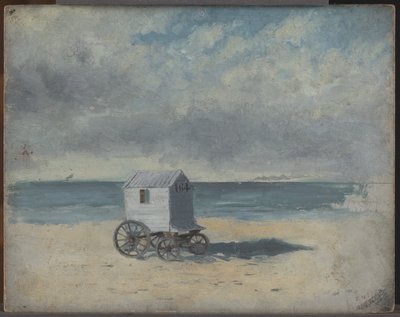 Badhytt på stranden av James Ensor