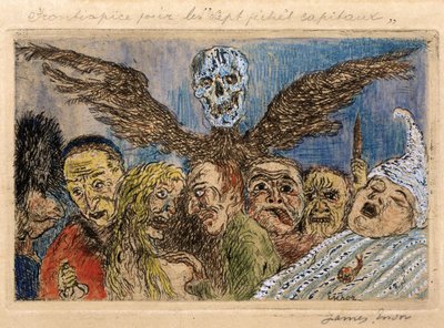 Dödssynderna behärskade av döden av James Ensor