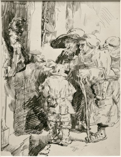 Tiggarna vid ytterdörren av James Sidney Ensor