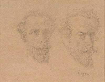 Dubbelt självporträtt av James Ensor