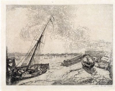 Strandade båtar av James Ensor