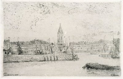 Utsikt över Oostende i öster av James Ensor