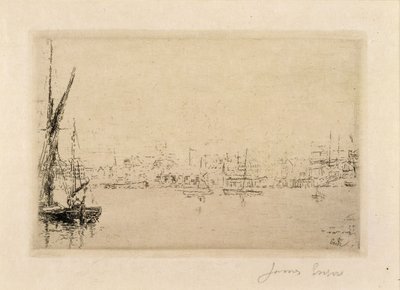 Utsikt över hamnen i Oostende av James Ensor