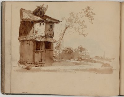 Hus med träd av James Ensor