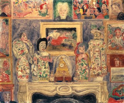 Interiör med tre porträtt av James Ensor