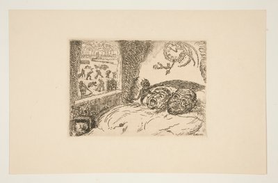 La paresse (Sloth), från portföljen Les p?ch?s capitaux (Dödssynderna) av James Ensor