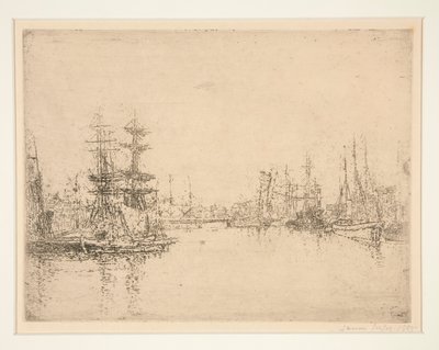 The Main Dock, Oostende (The Main Dock, Oostende) av James Ensor