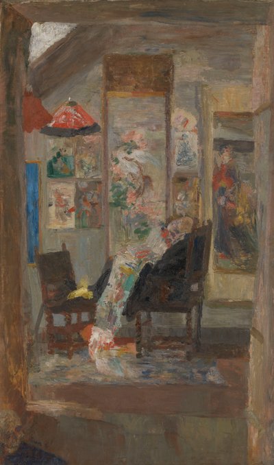 Skelet betraktar chinoiserier av James Ensor