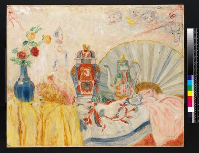 中国陶器のある静物 スウェーデン語 av James Ensor