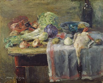 Stilleben med anka av James Ensor