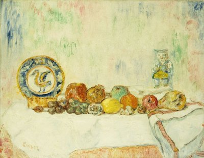 Stilleben med frukter; Nature Morte aux Fruits av James Ensor