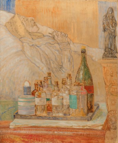Konstnärens mor efter sin död av James Ensor