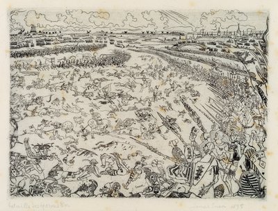 Slaget om de gyllene sporrarna av James Ensor