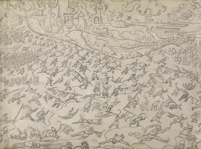 The Dissolute Mercenaries (penna på papper) av James Ensor