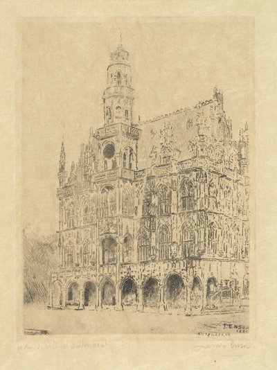 Rådhuset i Oudenaarde av James Ensor