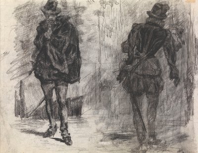 Två spanska soldater, den ene sedd framifrån, den andre bakifrån av James Ensor