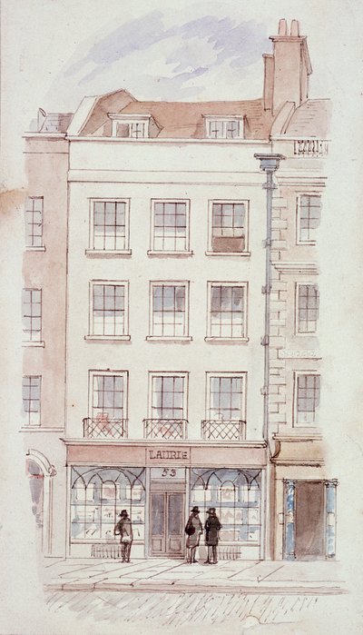 Lauries lokaler, Fleet Street, London, c1820 av James Findlay