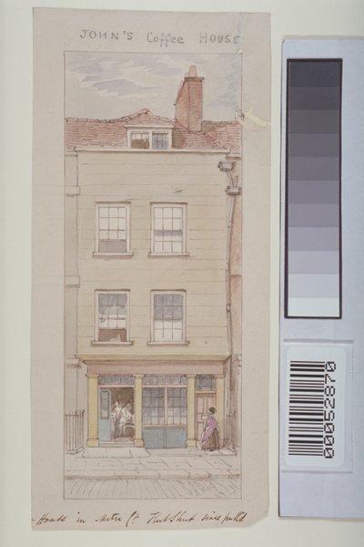 Vy över Mitre Court, Fleet Street, som visar John