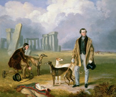 Charles Randell med vinthundar, 1849 av James Flewitt Mullock