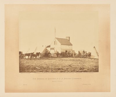 The Shebang, eller bostäder för U.S. Sanitary Commission, Brandy Station av James Gardner