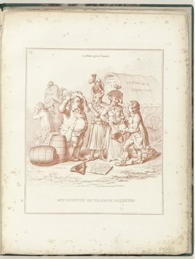 Franska rekvisitionskommittén, 1795 Kommittén för franska rekvisitioner (titel på objekt) Hollandia Regenerata (serietitel) av James Gillray (possibly)