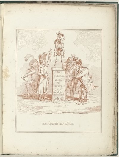 Utskottet för militära angelägenheter, 1795 Militärkommittén (titel på objekt) Hollandia Regenerata (serietitel) av James Gillray (possibly)