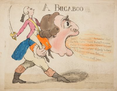 En Bugaboo!!! 1792 (färgad gravyr) av James Gillray