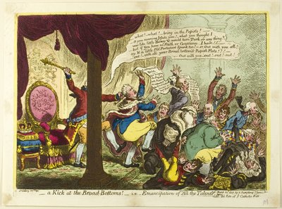 En spark på de breda bottnarna av James Gillray