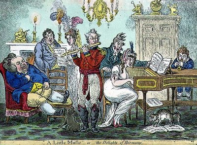 "A Little Music, or the Delights of Harmony", pub. av Hannah Humphrey av James Gillray
