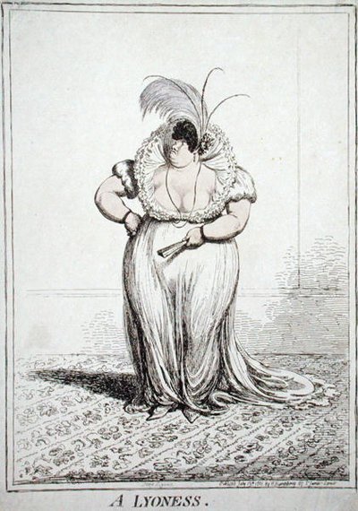 A Lyoness, publicerad av Hannah Humphrey 1801 (etsning med akvatint) av James Gillray