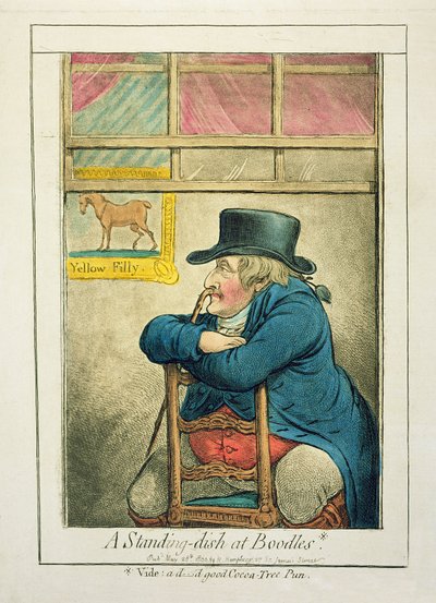 A Standing-dish at Boodles, utgiven av Hannah Humphrey, 1800 av James Gillray