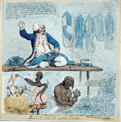 Black-Dick blev Taylor av James Gillray