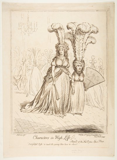 Characters in High Life, 20 juni 1795. av James Gillray
