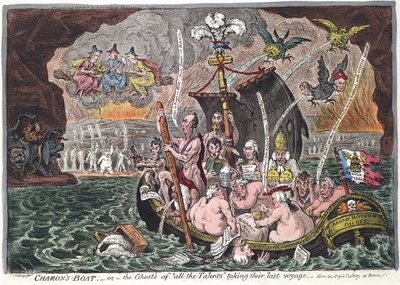 Charons Boat eller The Ghosts of all the Talents tar sin sista resa, 1807 av James Gillray