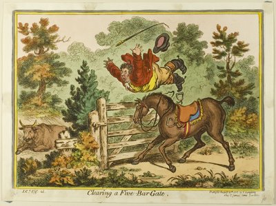 Rensning av en port med fem staplar av James Gillray