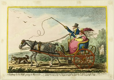 Cockney och hans fru på väg till Wycombe av James Gillray