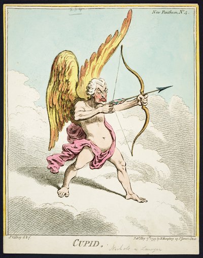 Cupid, från New Pantheon No.4, publicerad av Hannah Humphrey, 1799 av James Gillray