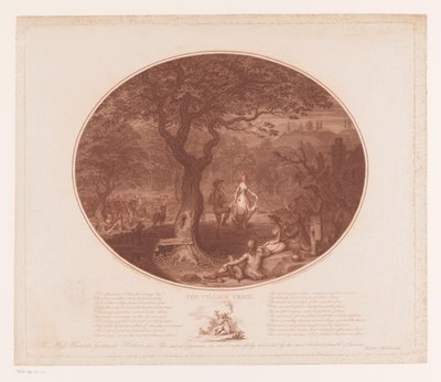 Dansande man och kvinna under ett träd The Village Train (titel på objekt) av James Gillray