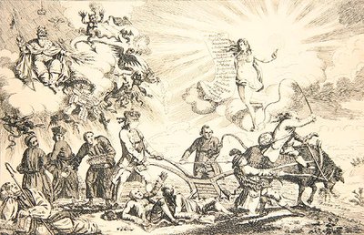 Kyrkligt och politiskt, Nationens tillstånd av James Gillray