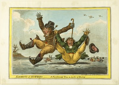 Element av skridskoåkning: Ett grundläggande fel i konsten att åka skridskor av James Gillray