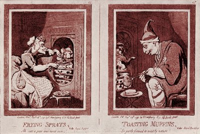 "Bonde George och hans fru": Karikatyr av George III av James Gillray