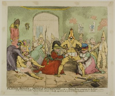 Flanellrustning; Kvinnlig patriotism av James Gillray