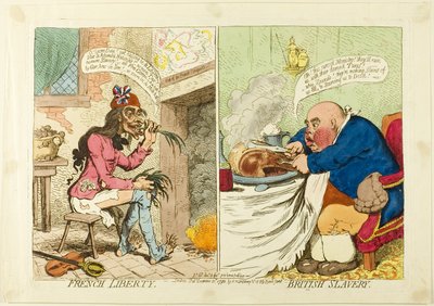 Fransk frihet, brittiskt slaveri av James Gillray