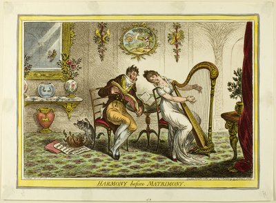 Harmoni före äktenskap av James Gillray