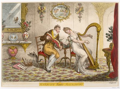 "Harmony before Matrimony", publicerad 1805 av James Gillray