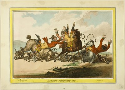 Hundar som kastar av sig av James Gillray